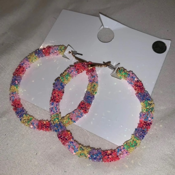 Pastel Hoop Earrings - Picture 2 of 2